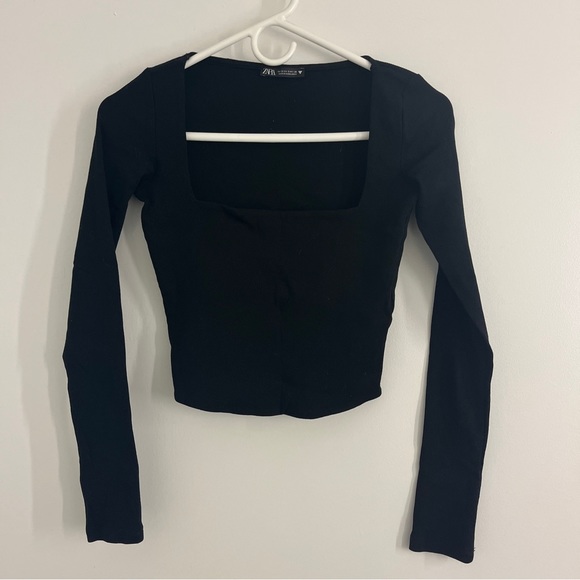 Zara Tops - ZARA Black Cropped Top